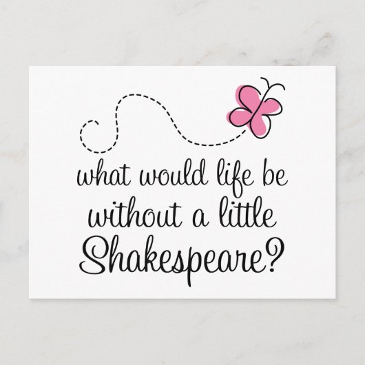 Funny Shakespeare Quote Gift Briefkaart (Voorkant)