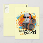 Funny Shakespeare Slogan Gift "Shakespeare Rocks" Briefkaart (Voorkant / Achterkant)