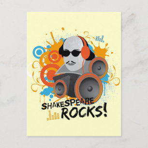 Funny Shakespeare Slogan Gift "Shakespeare Rocks" Briefkaart