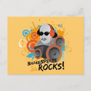 Funny Shakespeare Slogan Gift "Shakespeare Rocks" Briefkaart