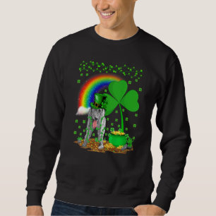 Funny Shamrock Rainbow Irish Wolfhound Dog St Patr Trui