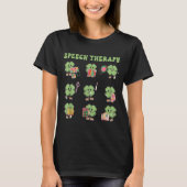 Funny Shamrock Speech Therapy St Patrick's Day Slp T-shirt (Voorkant)