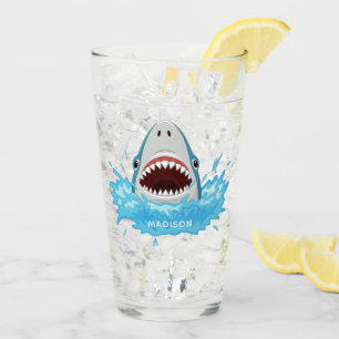 Funny Shark, aangepast glas