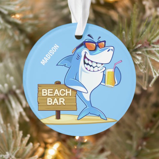 Funny Shark, aangepast ornament (Boom)