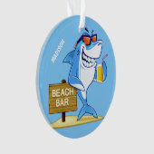 Funny Shark, aangepast ornament (voorkant)