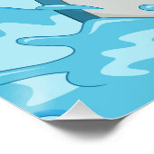 Funny Shark, aangepast poster Perfect Poster (Hoek)