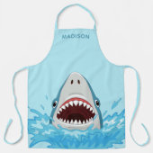 Funny Shark, aangepaste naam Schort (Voorkant)