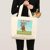 Funny Shark and Beer Invincible Canvas tas (Voorkant (product))