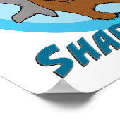 Funny Shark and Beer Poster (Hoek)