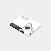 Funny Shark Attack Attentie die Memo krijgt Post-it® Notes (Schuin)