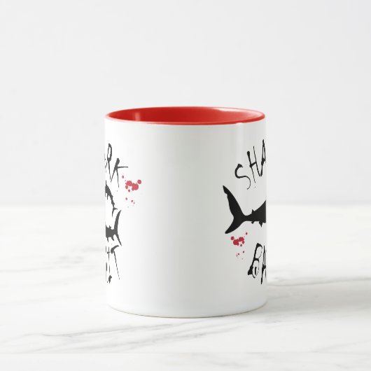 Funny Shark Bait Surfer Waarschuwing Mok (Midden)