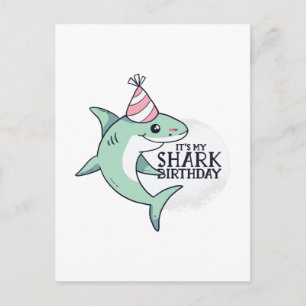 Funny SHARK Birthday Cartoon Kinder Tiener Adult G Briefkaart