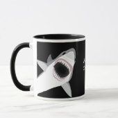 Funny Shark Bite / Shark Attack Custom Text Mok (Links)
