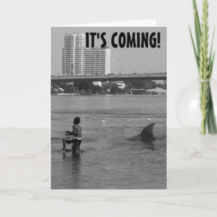 FUNNY SHARK CARTE DE SALUT D'ANNIVERSAIRE