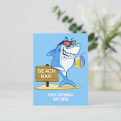 Funny Shark carte postale personnalisée (Debout devant)