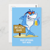 Funny Shark carte postale personnalisée (Devant / Derrière)