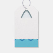 Funny Shark Cartoon Cadeaulabel (Achterkant)