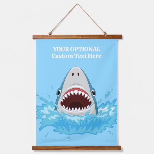 Funny Shark Custom Text Hangend Wandkleed (Voorkant)