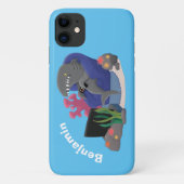 Funny shark die tv-cartoon bekijkt Case-Mate iPhone case (Achterkant)