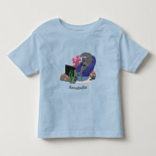 Funny shark die tv-cartoon bekijkt kinder shirts