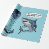 Funny shark diver lunch time :nice bubbles bro cadeaupapier (Uitgerold)