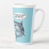 Funny shark diver lunch time :nice bubbles bro latte mok (Rechts)