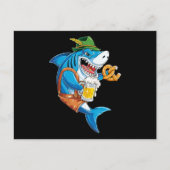 Funny Shark Drink Beer - Crazy Shark Gifts Uitnodiging Briefkaart (Voorkant)