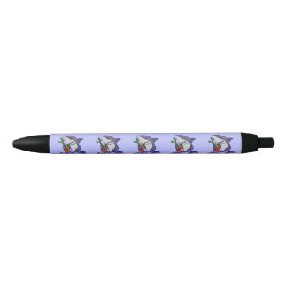 Funny Shark Drink Bloody Mary Cartoon Zwarte Inkt Pen