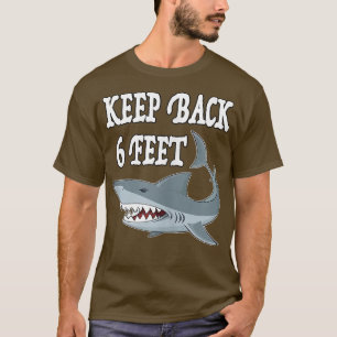 Funny Shark houdt de sociale afstands-app van 1,5 T-shirt