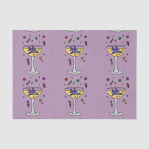 Funny Shark in Champagne Glass Tissuepapier