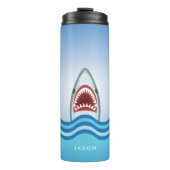 Funny Shark met Jaws Wide Open Thermosbeker (Voorkant)