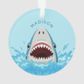 Funny Shark nom personnalisé ornement (dos)