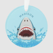 Funny Shark nom personnalisé ornement (devant)