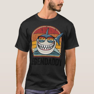 Funny Shark T-shirt Retro Legendaddy Pap Gifts