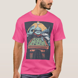 Funny Sharks PoolRetro Pool Shark T-shirt