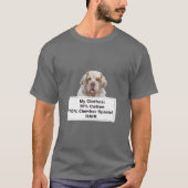 Funny Shedding Dog Clumber Spaniel T-shirt (Voorkant)