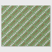 Funny Sheep Fleece Navidad Diagonal Gift Wrap Cadeaupapier (Vlak)