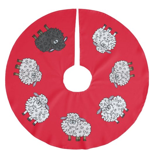 Funny Sheep kerstboomrok Kerstboom Rok (Voorkant)