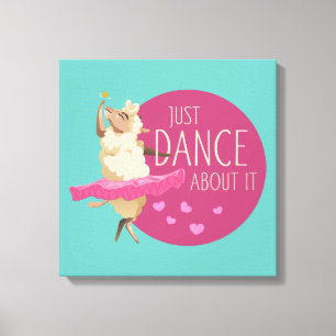 Funny Sheep Message - Gewoon dans over het 1 Canvas Afdruk