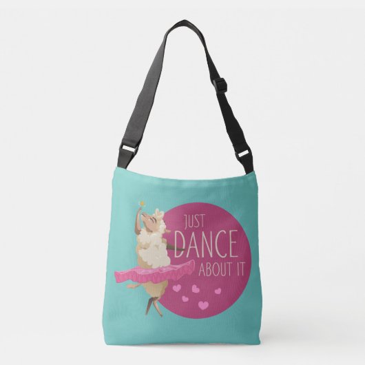 Funny Sheep Message - Gewoon dans over het 1 Crossbody Tas (Voorkant)