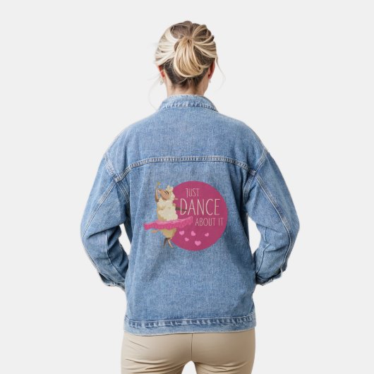 Funny Sheep Message - Gewoon dans over het 1 Denim Jacket (Model)