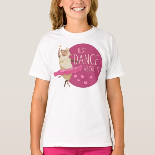 Funny Sheep Message - Gewoon dans over het 1 T-shirt (Voorkant)