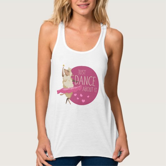 Funny Sheep Message - Gewoon dans over het 1 Tanktop (Voorkant)