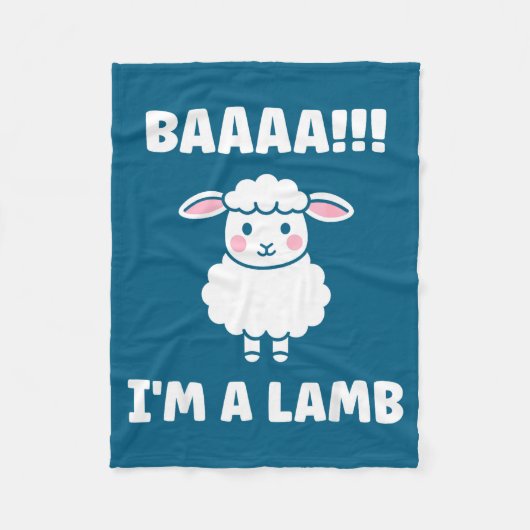 Funny Sheep Quote Baaah I'm A Lamb  Fleece Deken (Voorkant)