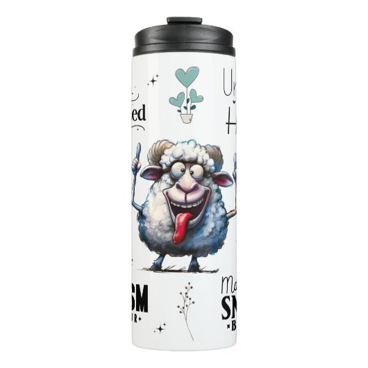 Funny Sheep Quotes Thermosbeker (Voorkant)