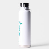 Funny Shell Ja Beach Pun Cute Blauwgroen gepersona Waterfles (Links)