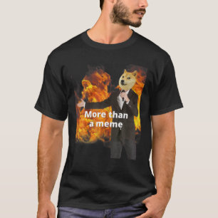Funny Shiba Meme met vuur T-shirt