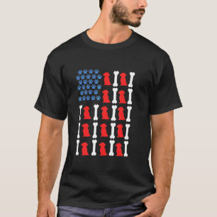 Funny Shih Tzu Paws Flag American Verenigde Staten T-shirt