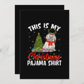 Funny Shih Tzu Xmas Pajama Gift Dog Dad Dog Ma Bedankkaart (Voorkant / Achterkant)