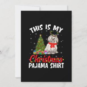 Funny Shih Tzu Xmas Pajama Gift Dog Dad Dog Ma Bedankkaart